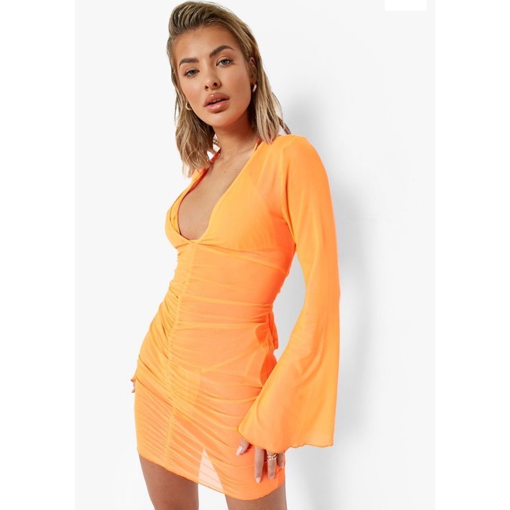 Almost Famous Mesh Sheer Swimsuit Coverup Dress Sz 2X